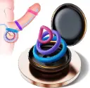 Sex Toys Silicone Penis Ring - Multi-Coloured Cockring Cock Sexual Stimulation Device with 3 Pcs Different Sizes for Erection Enhancing Long Lasting Stronger, Adult Sex Toys for Men or Couple Pleasure